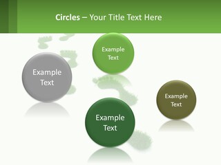A Green Foot Print On A White Background PowerPoint Template