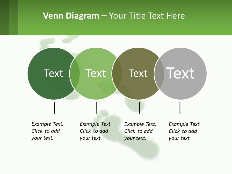 A Green Foot Print On A White Background PowerPoint Template