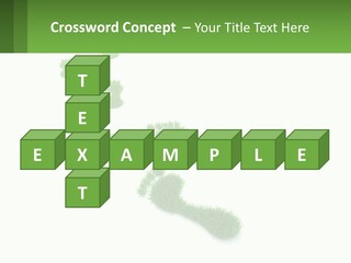 A Green Foot Print On A White Background PowerPoint Template