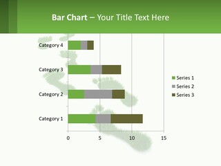 A Green Foot Print On A White Background PowerPoint Template