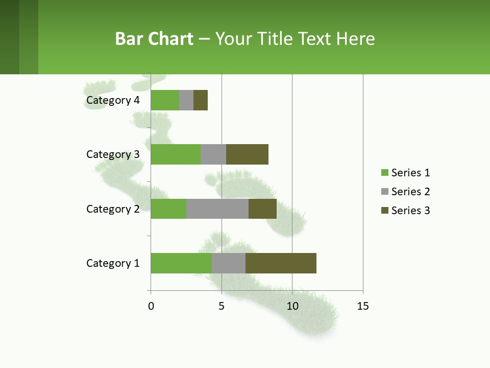 A Green Foot Print On A White Background PowerPoint Template
