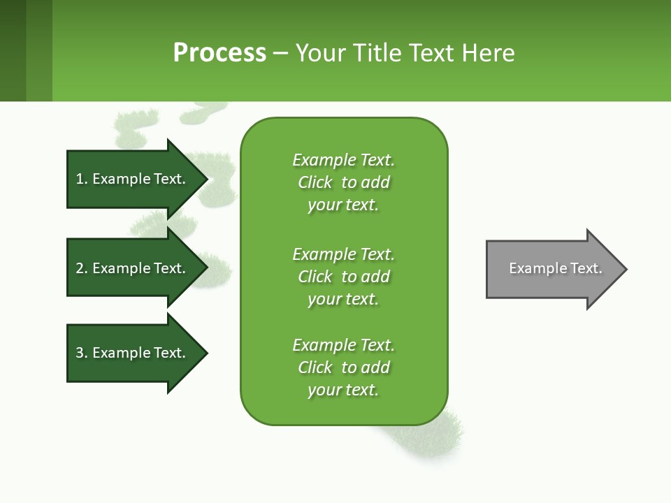 A Green Foot Print On A White Background PowerPoint Template