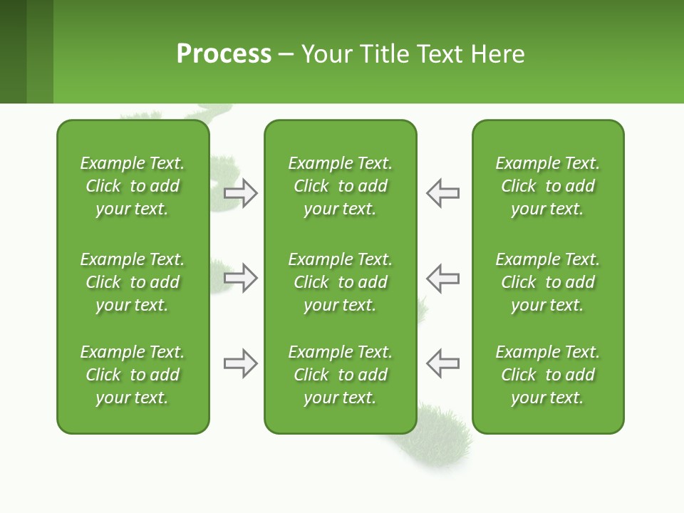 A Green Foot Print On A White Background PowerPoint Template