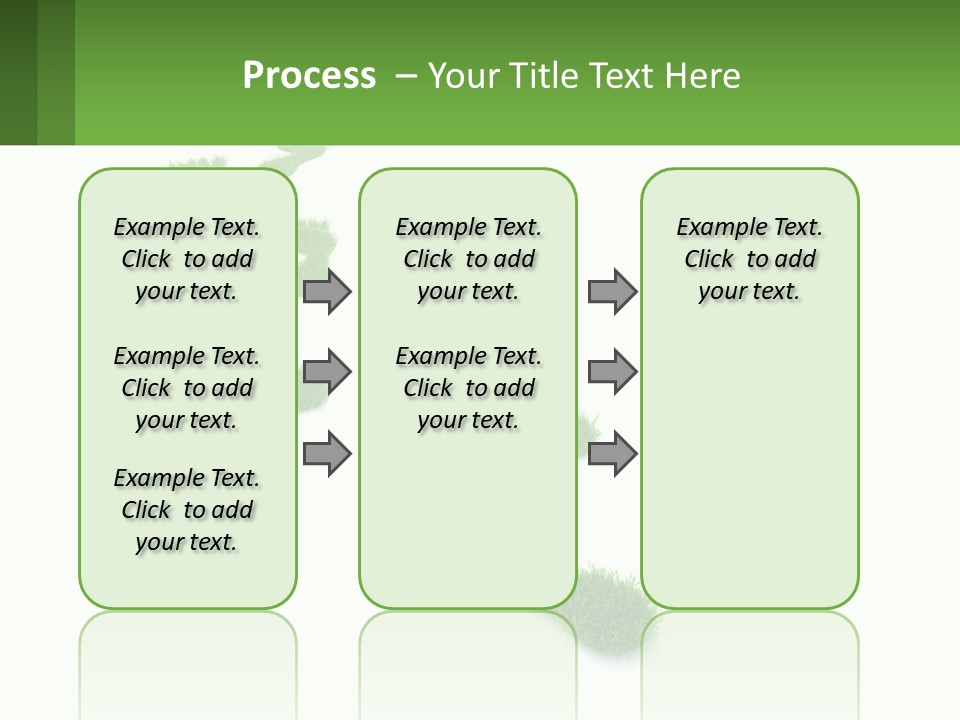A Green Foot Print On A White Background PowerPoint Template