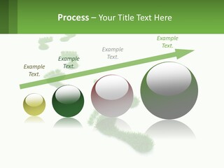 A Green Foot Print On A White Background PowerPoint Template