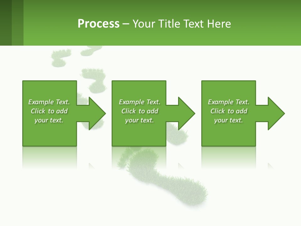 A Green Foot Print On A White Background PowerPoint Template