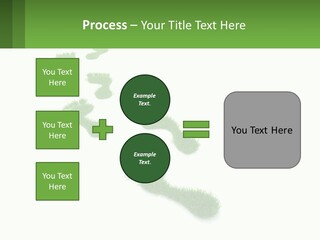 A Green Foot Print On A White Background PowerPoint Template