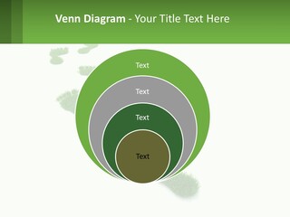 A Green Foot Print On A White Background PowerPoint Template