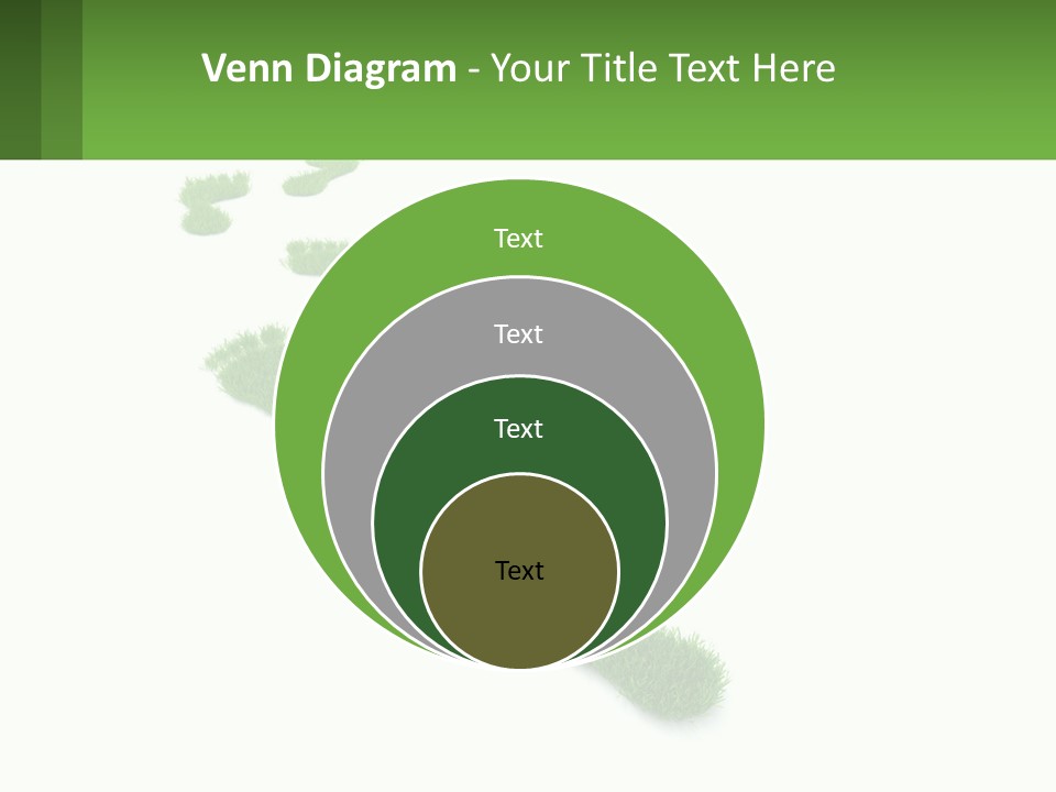 A Green Foot Print On A White Background PowerPoint Template