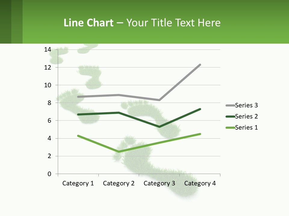 A Green Foot Print On A White Background PowerPoint Template