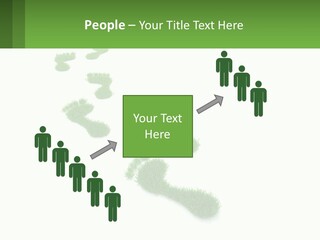 A Green Foot Print On A White Background PowerPoint Template