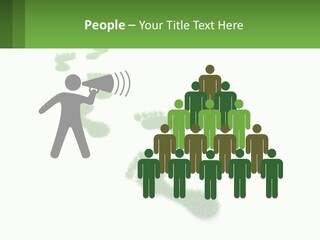 A Green Foot Print On A White Background PowerPoint Template