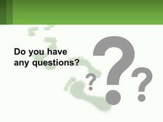 A Green Foot Print On A White Background PowerPoint Template