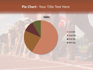 A Group Of Women Lined Up On A Race Track PowerPoint Template