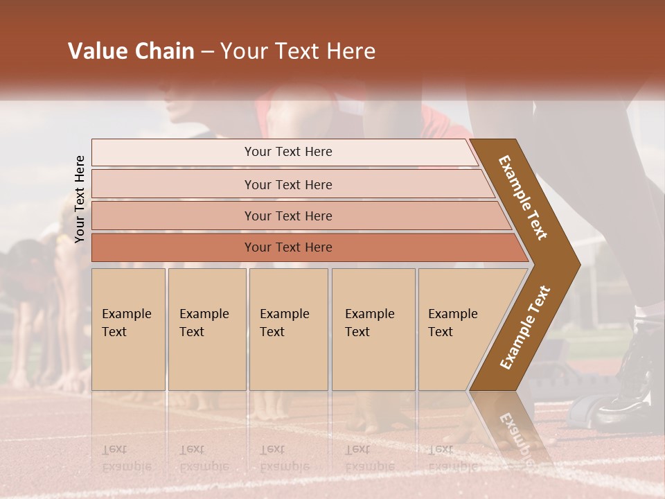 A Group Of Women Lined Up On A Race Track PowerPoint Template