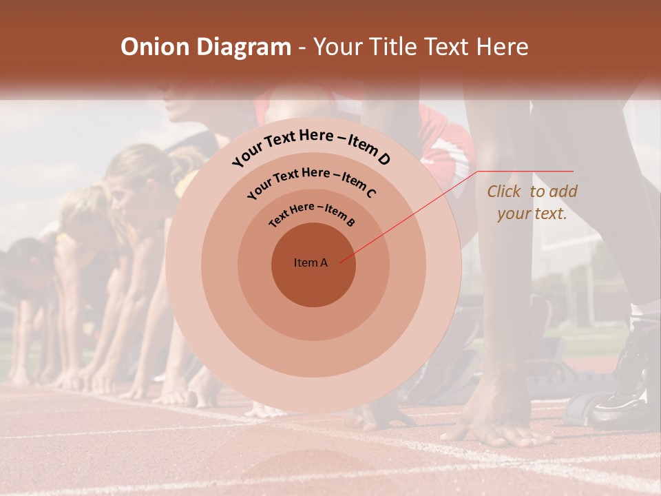 A Group Of Women Lined Up On A Race Track PowerPoint Template