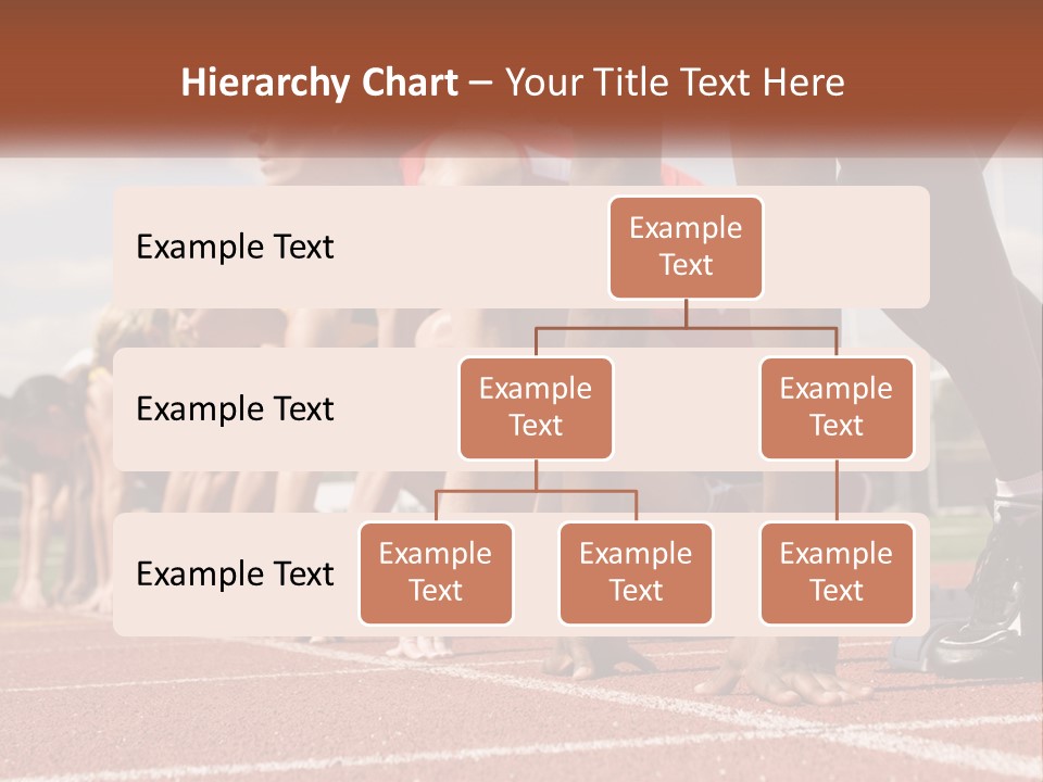 A Group Of Women Lined Up On A Race Track PowerPoint Template
