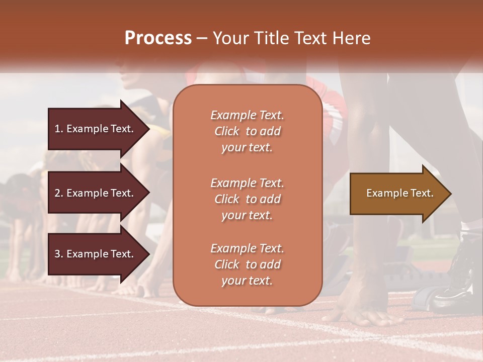A Group Of Women Lined Up On A Race Track PowerPoint Template