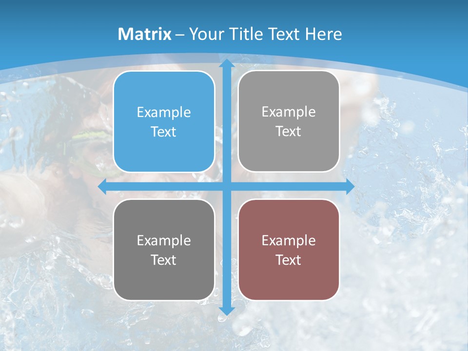 A Young Girl Swimming In A Pool With Goggles On PowerPoint Template