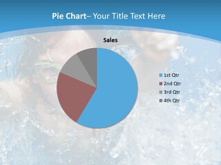 A Young Girl Swimming In A Pool With Goggles On PowerPoint Template