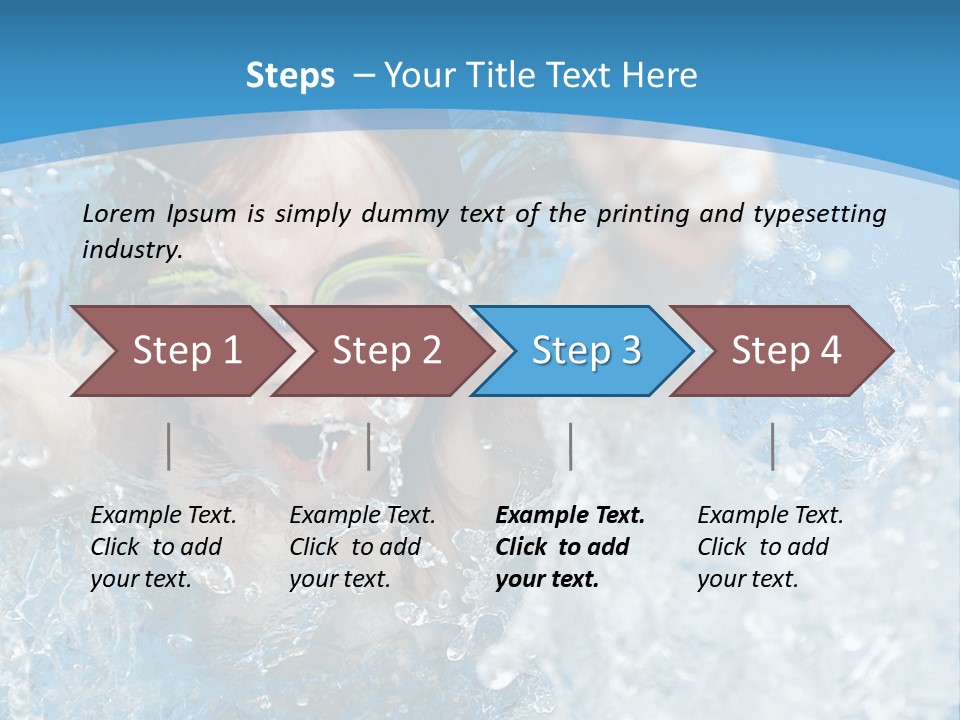 A Young Girl Swimming In A Pool With Goggles On PowerPoint Template