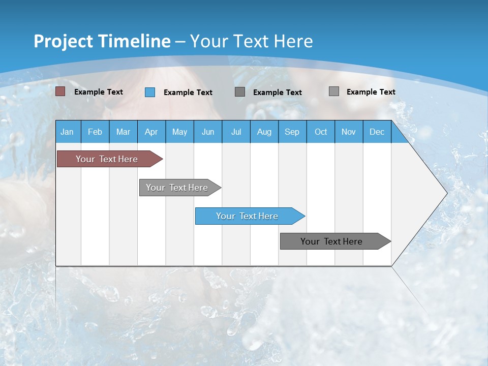 A Young Girl Swimming In A Pool With Goggles On PowerPoint Template