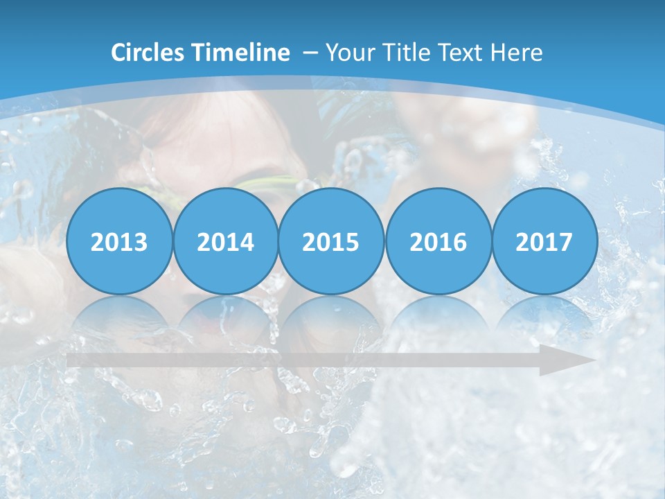 A Young Girl Swimming In A Pool With Goggles On PowerPoint Template