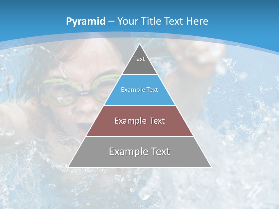 A Young Girl Swimming In A Pool With Goggles On PowerPoint Template