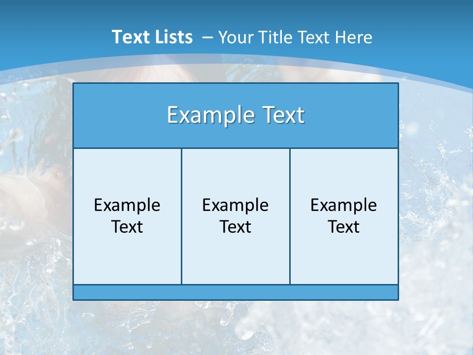 A Young Girl Swimming In A Pool With Goggles On PowerPoint Template