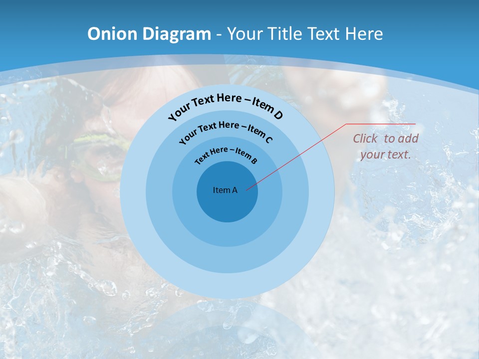 A Young Girl Swimming In A Pool With Goggles On PowerPoint Template