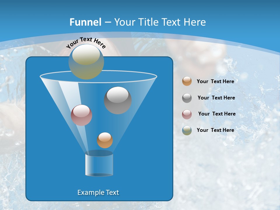 A Young Girl Swimming In A Pool With Goggles On PowerPoint Template