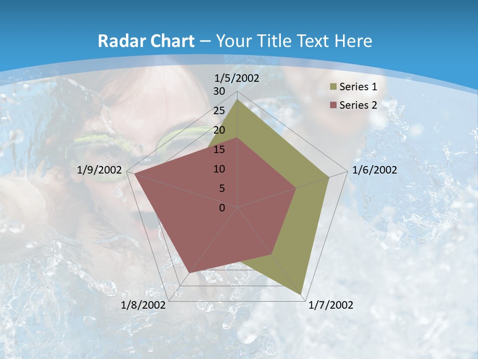 A Young Girl Swimming In A Pool With Goggles On PowerPoint Template