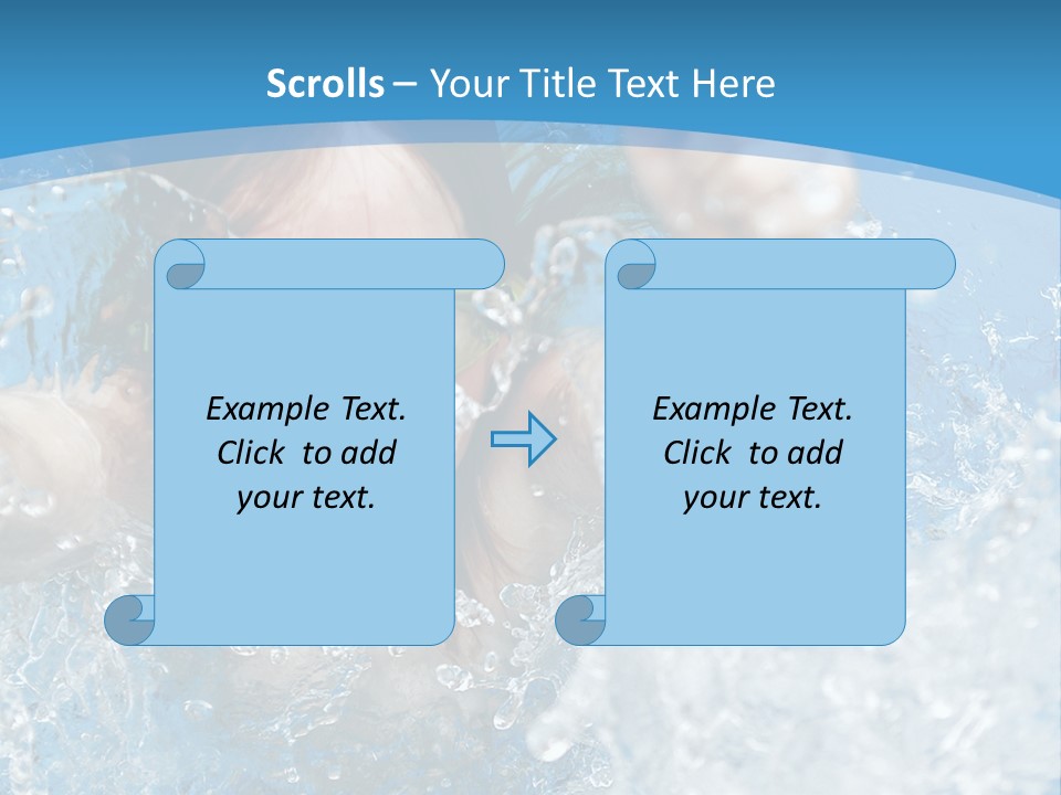 A Young Girl Swimming In A Pool With Goggles On PowerPoint Template