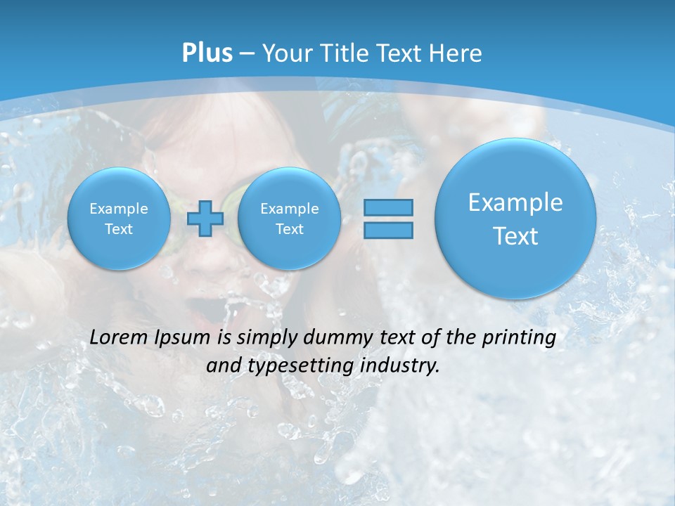 A Young Girl Swimming In A Pool With Goggles On PowerPoint Template