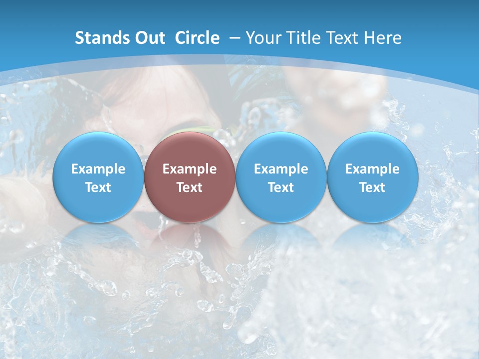 A Young Girl Swimming In A Pool With Goggles On PowerPoint Template