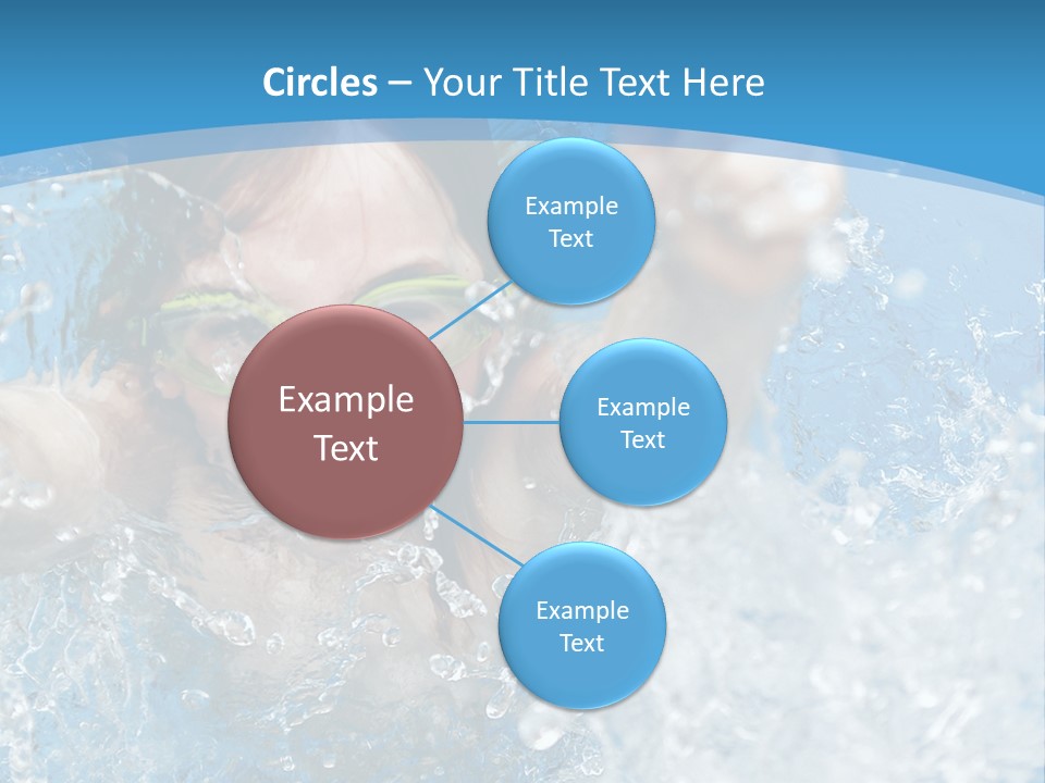 A Young Girl Swimming In A Pool With Goggles On PowerPoint Template