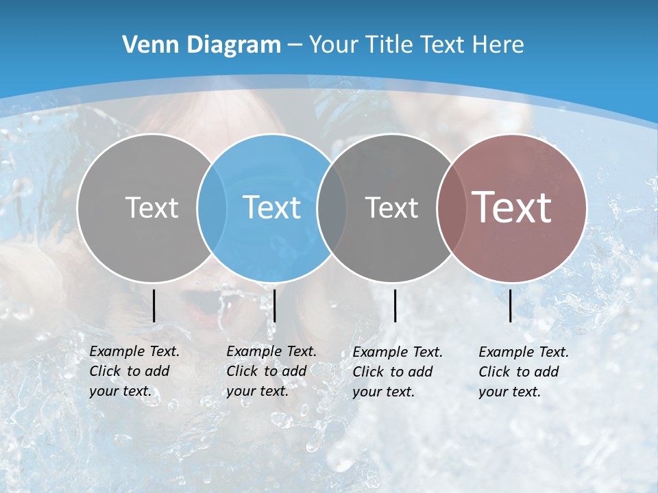 A Young Girl Swimming In A Pool With Goggles On PowerPoint Template