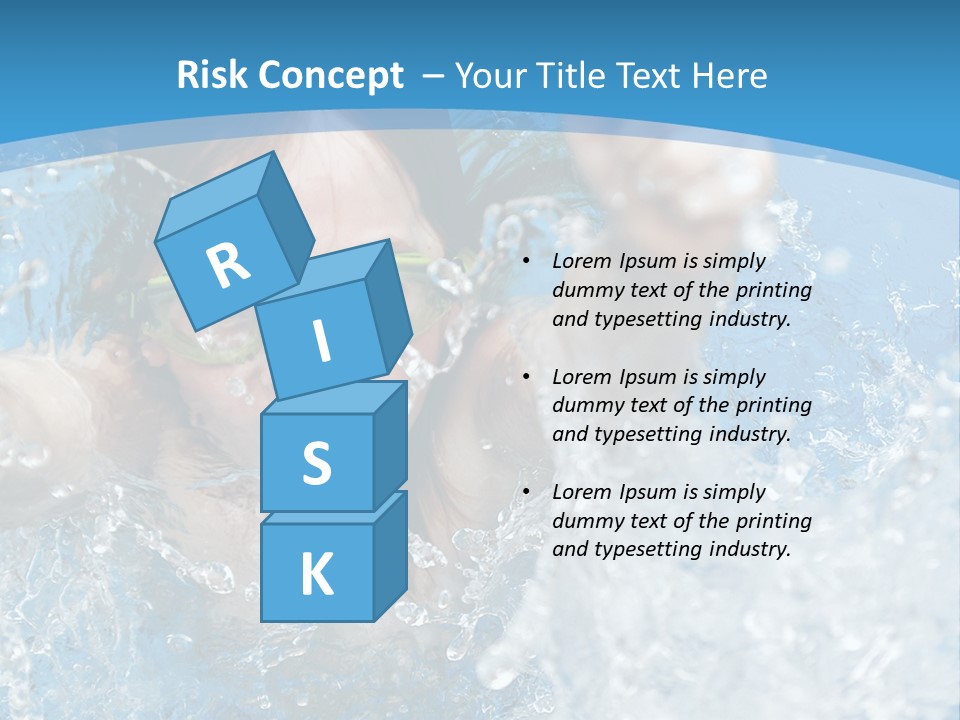 A Young Girl Swimming In A Pool With Goggles On PowerPoint Template