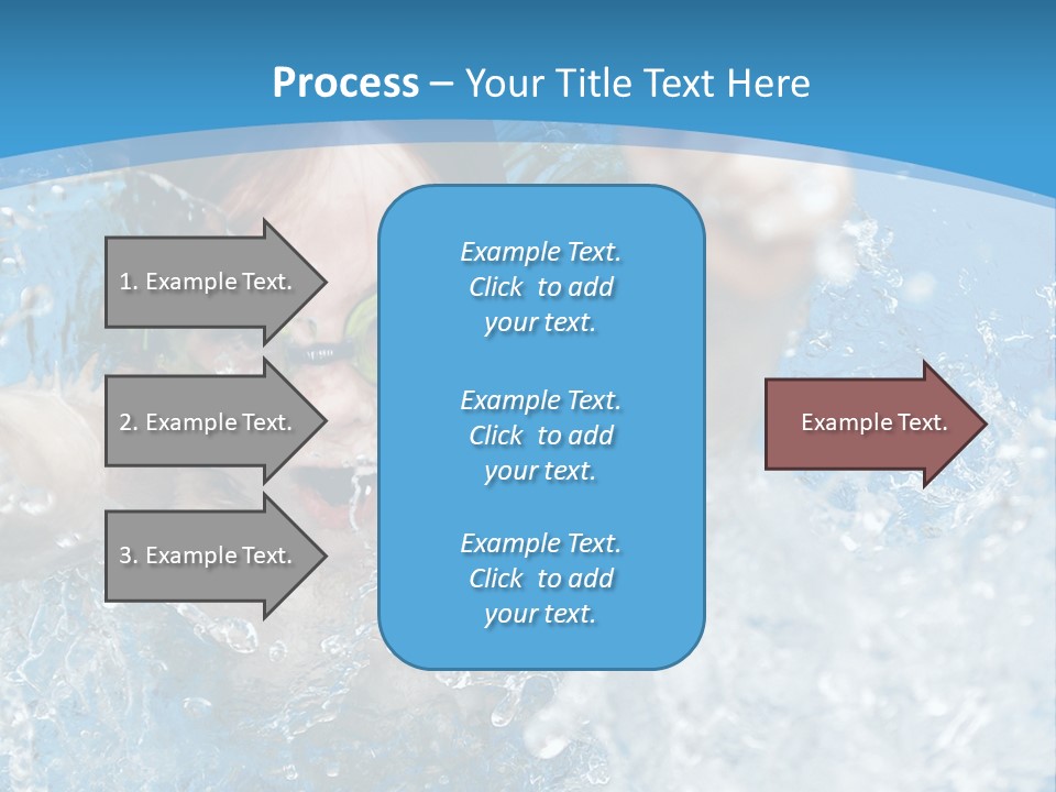 A Young Girl Swimming In A Pool With Goggles On PowerPoint Template