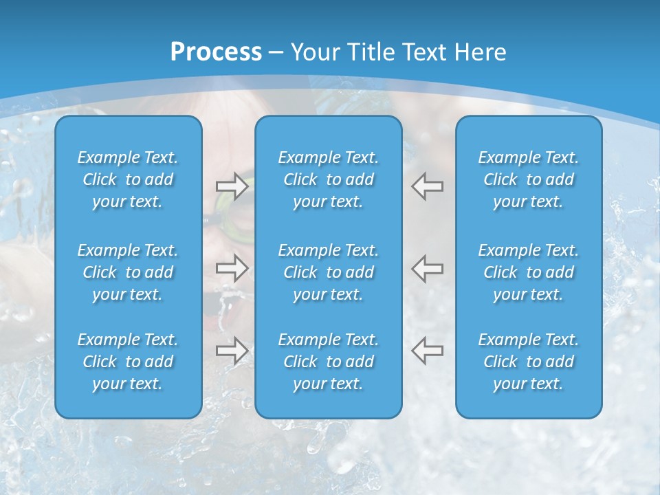 A Young Girl Swimming In A Pool With Goggles On PowerPoint Template