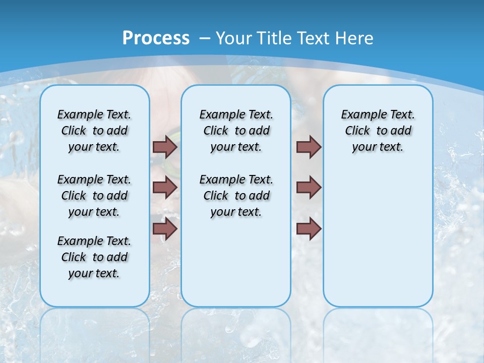 A Young Girl Swimming In A Pool With Goggles On PowerPoint Template