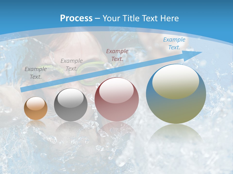 A Young Girl Swimming In A Pool With Goggles On PowerPoint Template