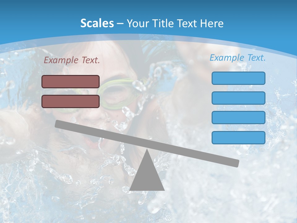 A Young Girl Swimming In A Pool With Goggles On PowerPoint Template