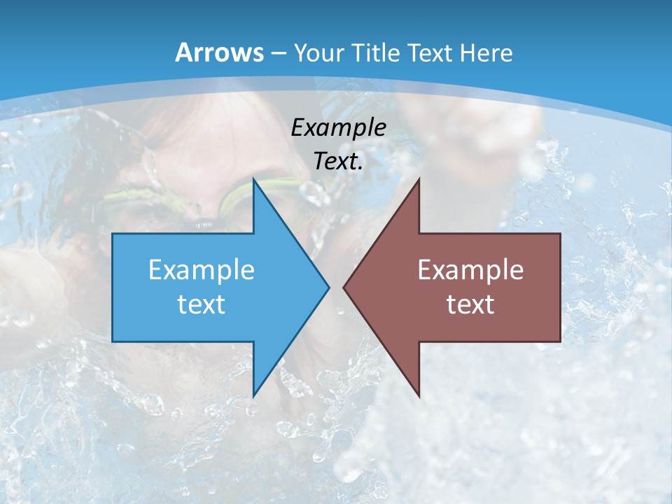 A Young Girl Swimming In A Pool With Goggles On PowerPoint Template