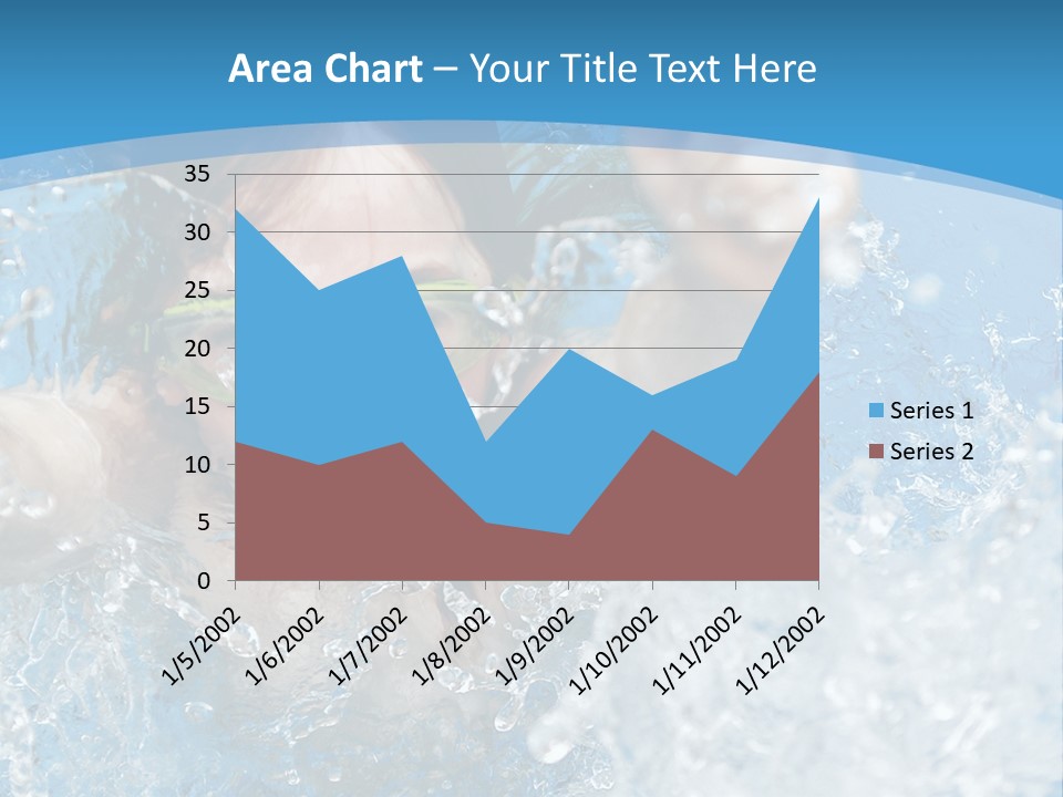 A Young Girl Swimming In A Pool With Goggles On PowerPoint Template