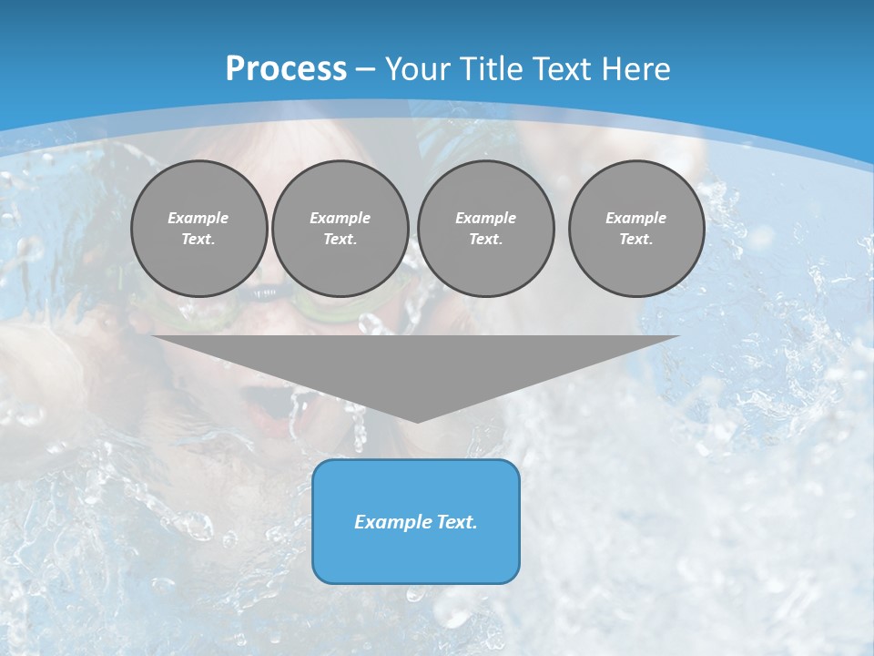 A Young Girl Swimming In A Pool With Goggles On PowerPoint Template