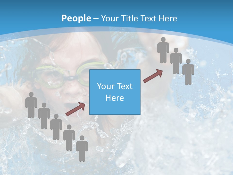 A Young Girl Swimming In A Pool With Goggles On PowerPoint Template