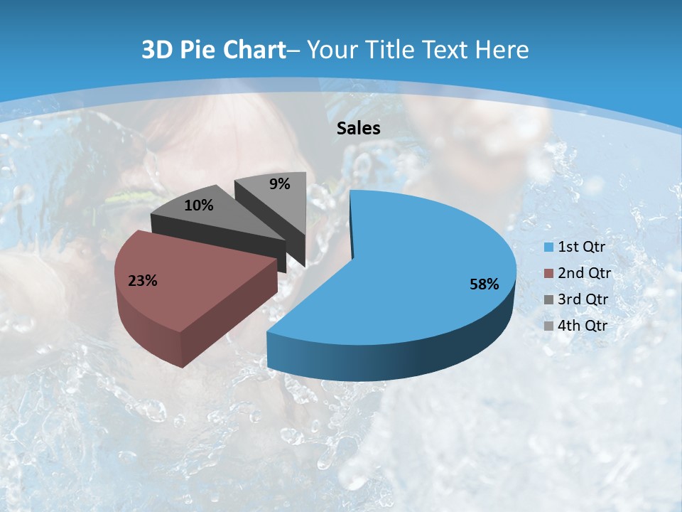 A Young Girl Swimming In A Pool With Goggles On PowerPoint Template