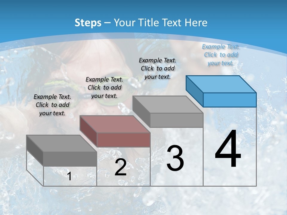 A Young Girl Swimming In A Pool With Goggles On PowerPoint Template