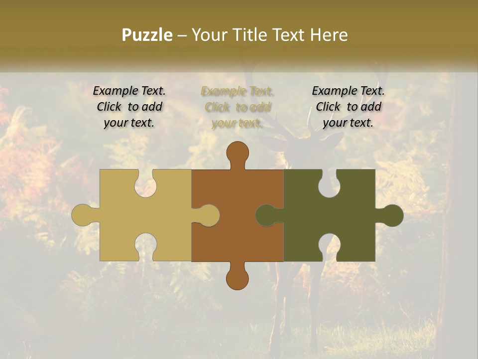 A Deer Standing In The Middle Of A Forest PowerPoint Template